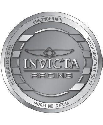 Men's 47199 Invicta Racing Quartz Chronograph Black, Yellow Dial Watch