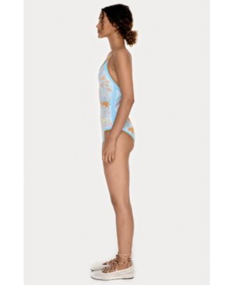Jungle Adventure Reversible V-Neck One-Piece Swimsuit