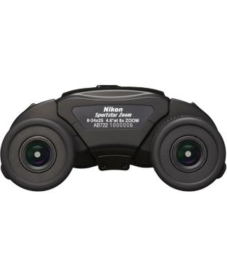 8-24x25 Sportstar Zoom Weather Resistant Porro Prism Binocular with 4.6 Degree Angle of View, Black
