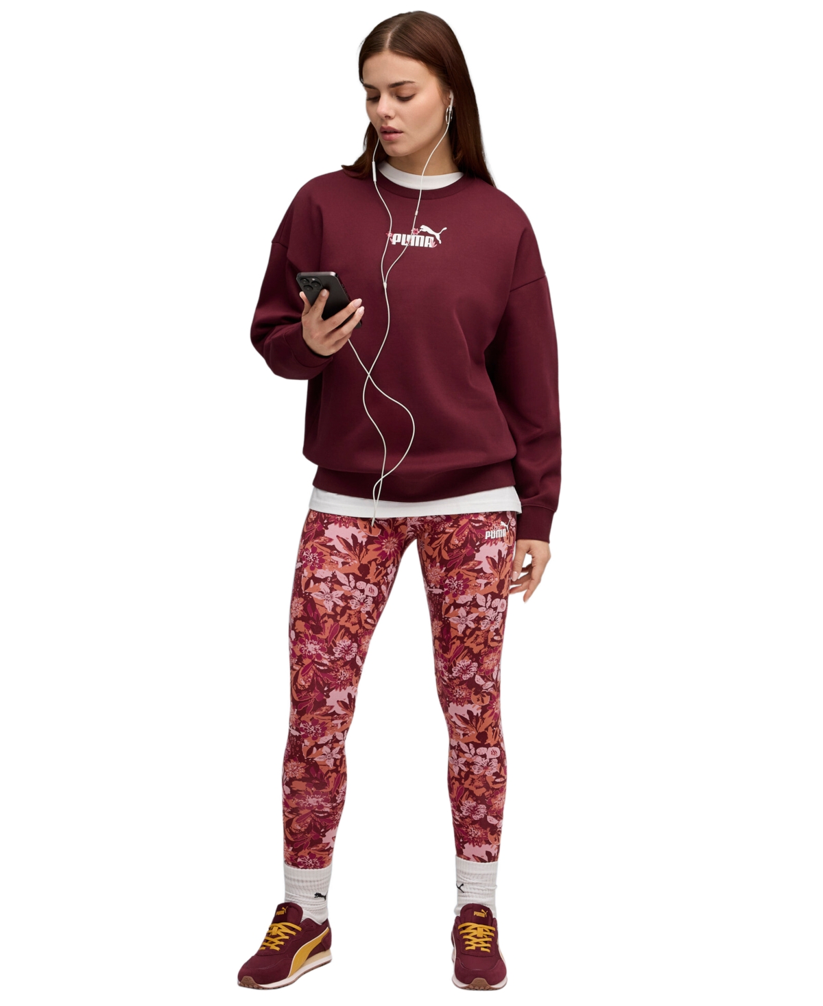 Puma Women's Essential Floral Print Mid Rise Leggings