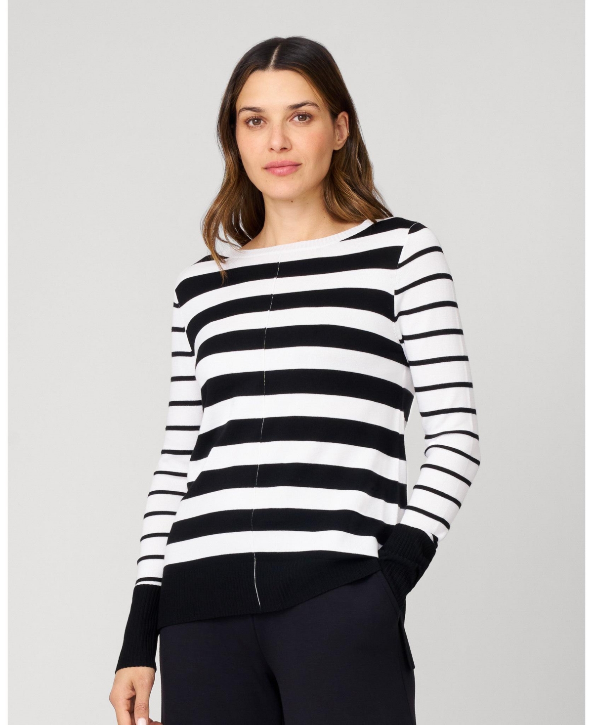 Cable & Gauge Women's Easy Stripe Tunic Sweater
