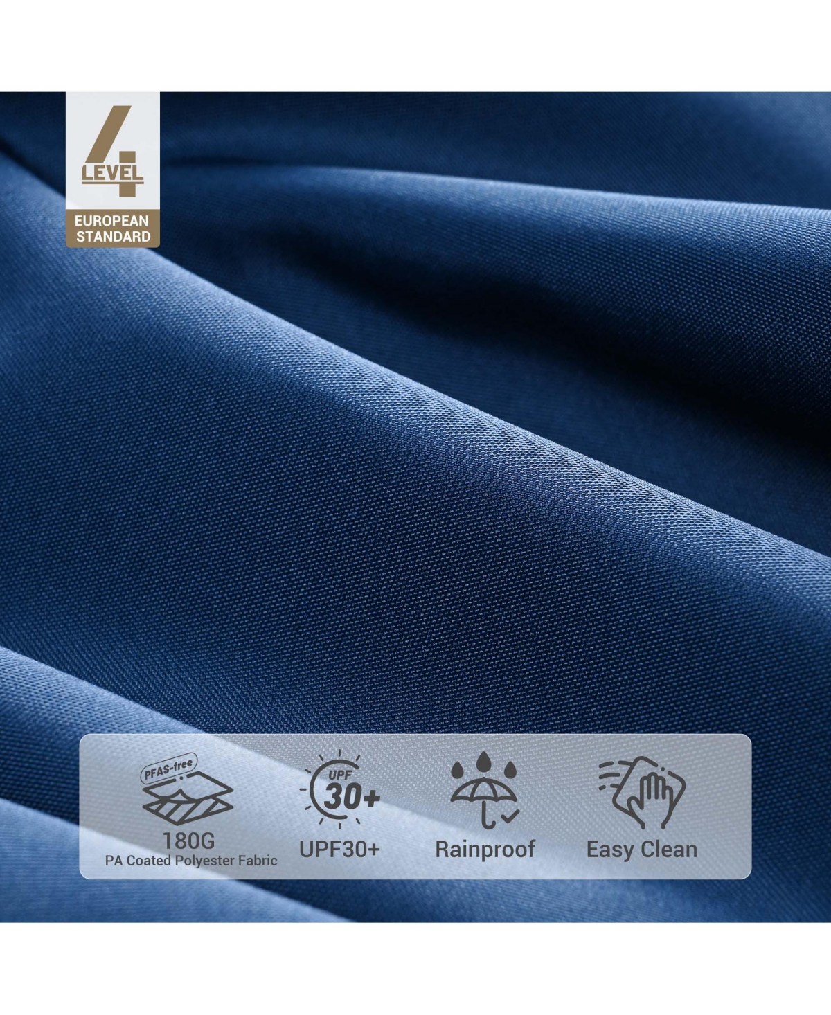 Yescom 9ft Solid Wood Outdoor Patio Umbrella with Base Included Parasol Wheels Stand for Bistro Market Garden Deck Yard Poolside Navy