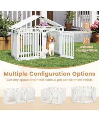 Panel 32” Tall Plastic Dog Panel with Securing Locking Door for Medium