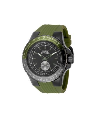 Men's 49323 Aviator Quartz Multifunction Black Dial Watch