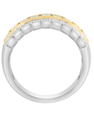 White and Yellow Diamond Ring (1-5/8 ct. t.w..) in 18k Two-Tone Gold