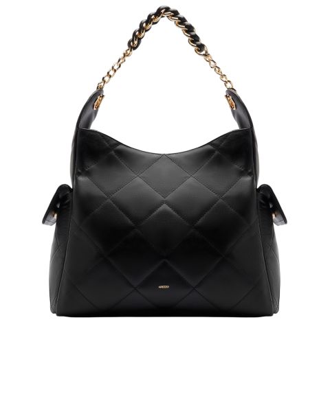 Женская сумка Arezzo Diana Large Leather Shoulder, цвет: Чёрный