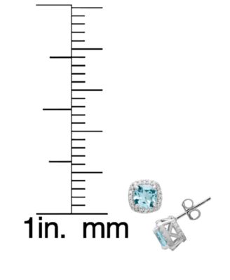 2-Pc. Blue Topaz (4-1/2 ct. t.w.) and White Topaz (0.64 ct. t.w.) Pendant Necklace & Matching Earrings Set in Sterling Silver