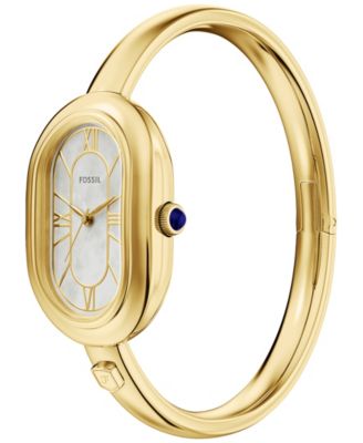 Women's Sloan Three-Hand Gold-Tone Stainless Steel Bangle Watch, 25mm