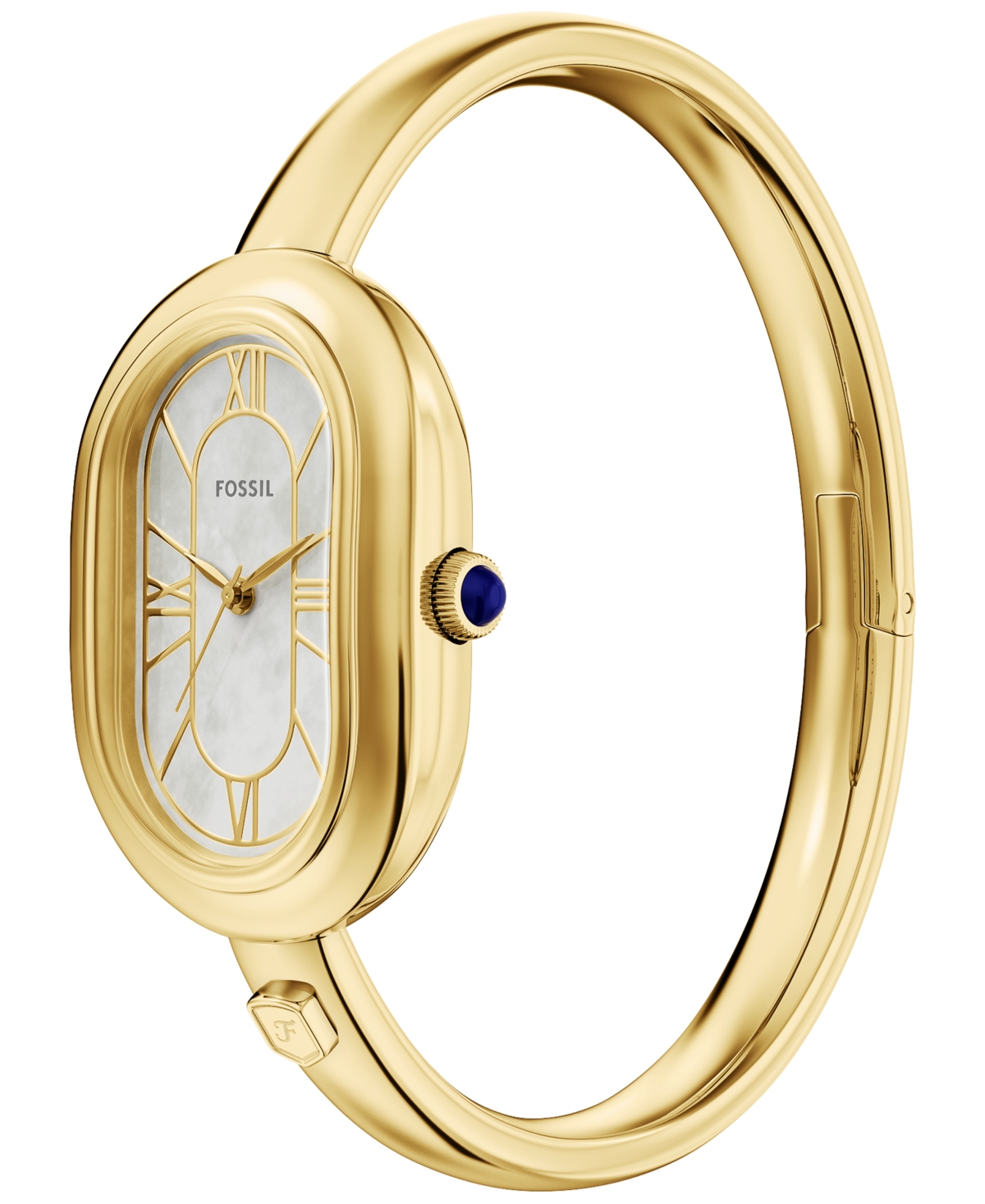 Fossil Sloan Three-hand Gold-tone Stainless Steel Bangle Watch, 25mm X 36mm In Gold