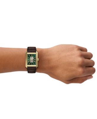 Men's Carraway Automatic Brown Croco Leather Watch, 30mm