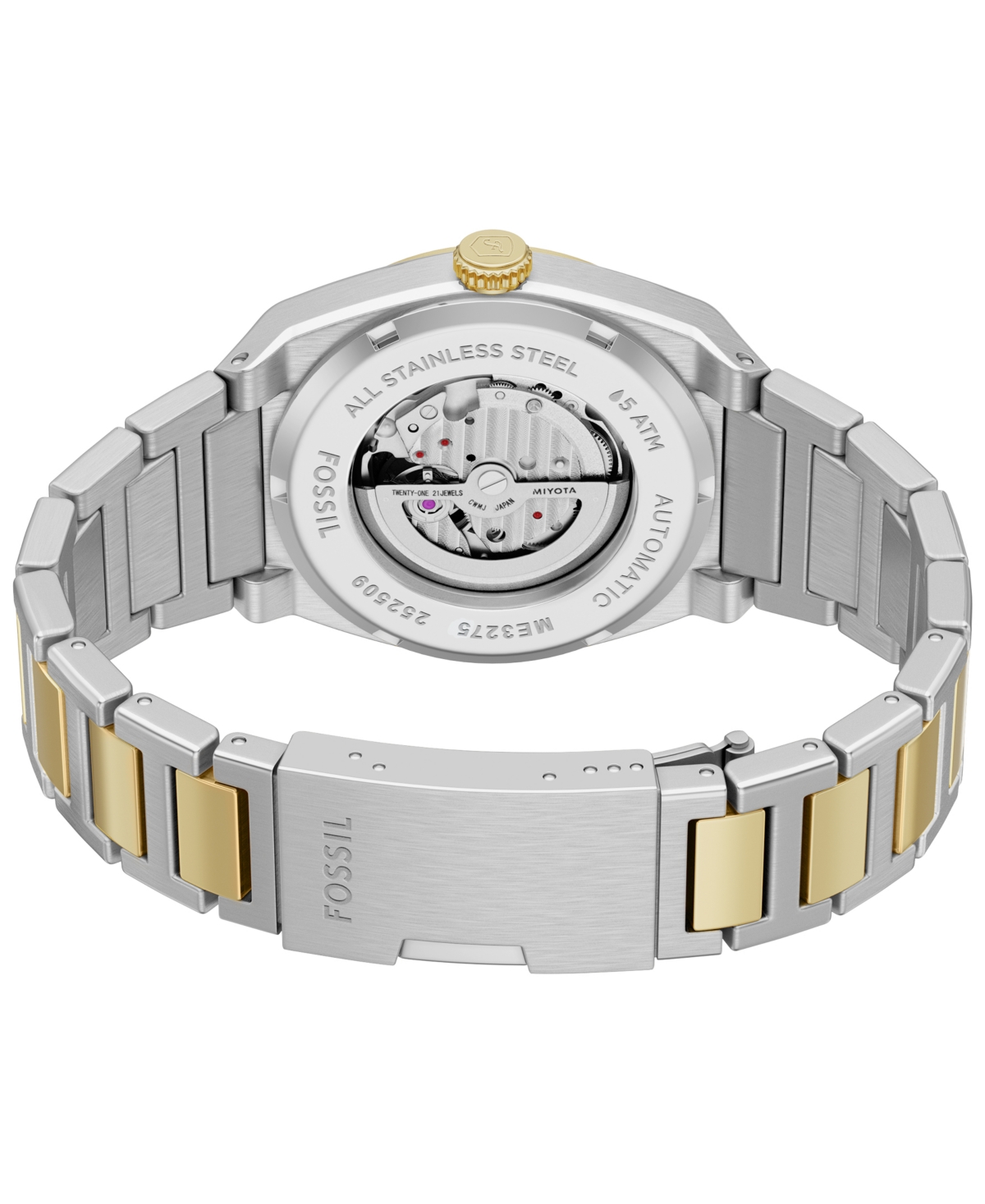 Fossil Men's Everett Automatic Two-Tone Stainless Steel Watch, 42mm