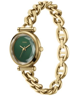 Women's Carlie Three-Hand Gold-Tone Stainless Steel Watch, 28mm