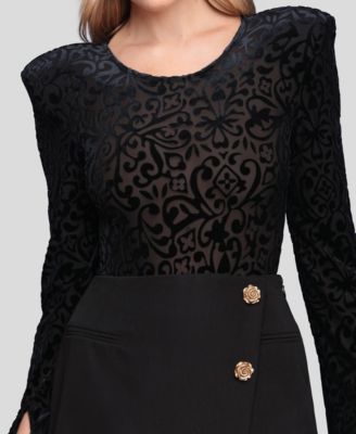 Women's Long Sleeve Bodysuit Top