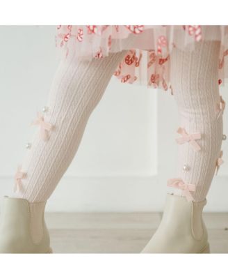 Little and Big Girls Bedazzled Coquette Tights