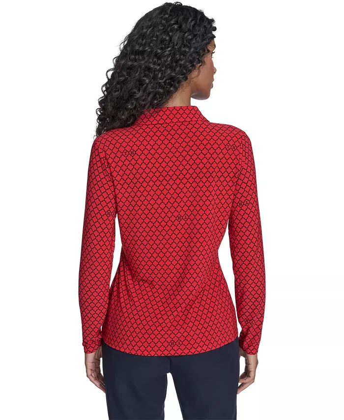 Women's Long Sleeve Clover Button-Up Top - thumbnail 3