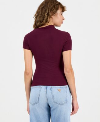 Women's Short-Sleeve Asymmetric-Neck Damiana Top