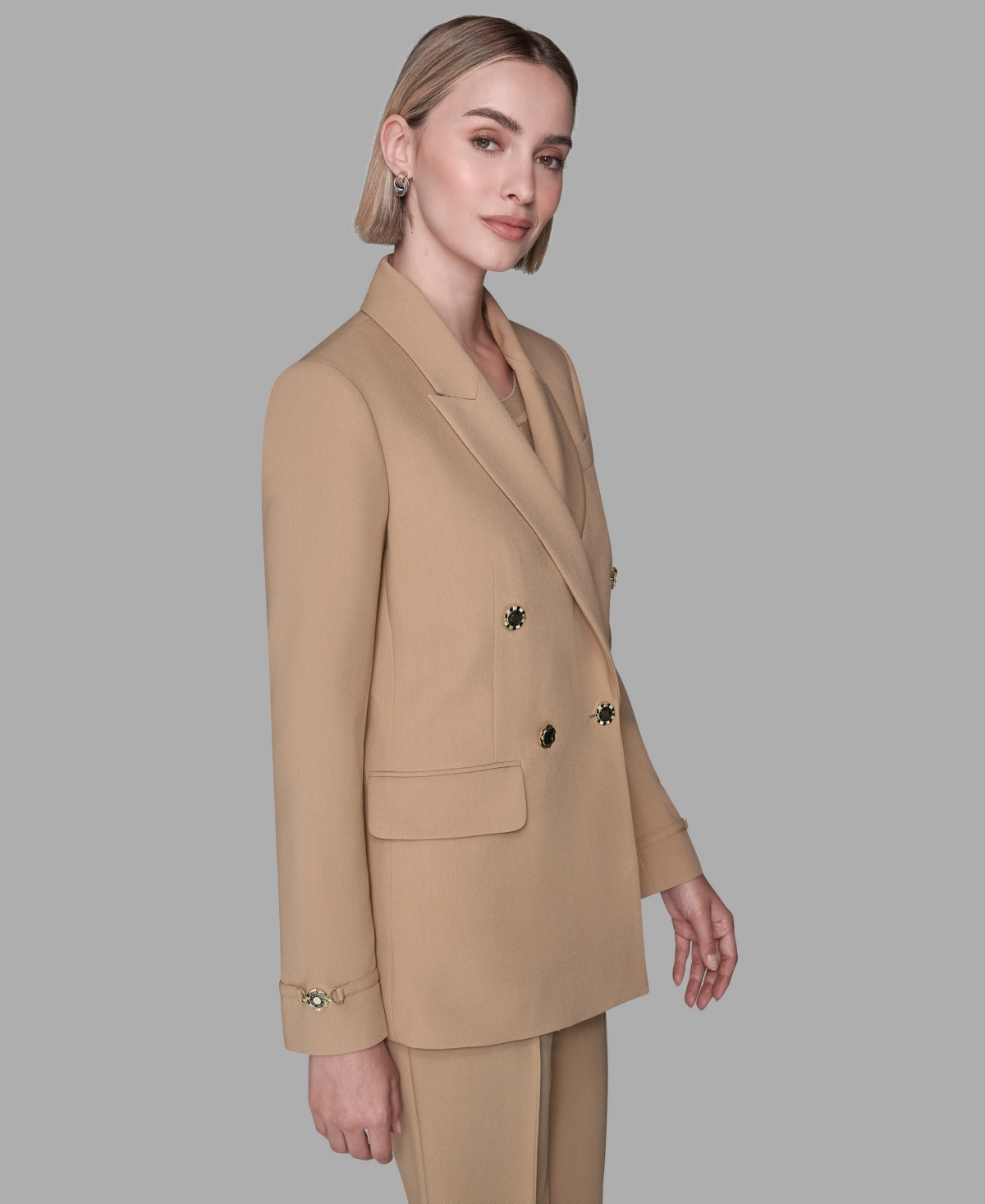 Karl Lagerfeld Paris Women's Long-Sleeve Double Breasted Blazer