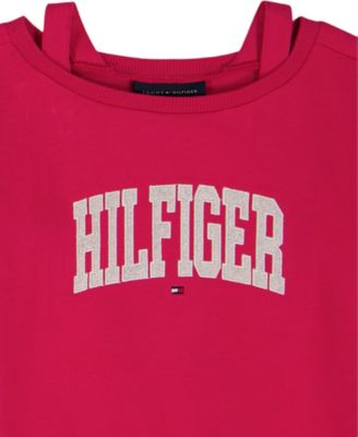 Girls' 4-6X Oversized Sweatshirt and Wide-Leg Pants, 2-Piece Set