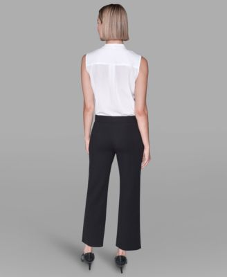 Women's Invisible Zipper Ankle Straight Pants
