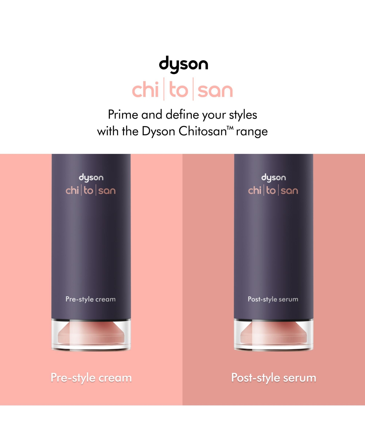 Dyson Chitosan Pre-style cream, Straight to Wavy, Rich Conditioning, 100ml