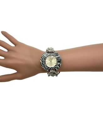 Zebra Bracelet Big Face Women Watch