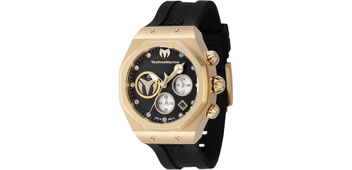 Женские часы TechnoMarine TM-523007 Reef Quartz Black, Silver Dial, цвет: Чёрный — фото 3