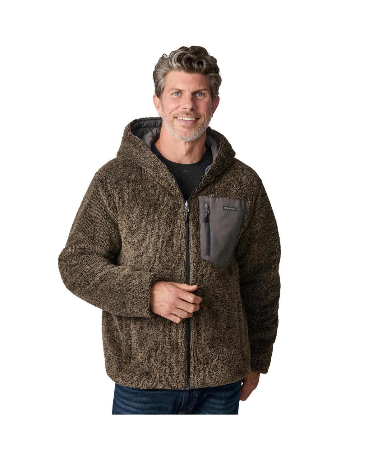 Free Country Men's Atlas Hooded Quilted Reversible Sherpa Jacket