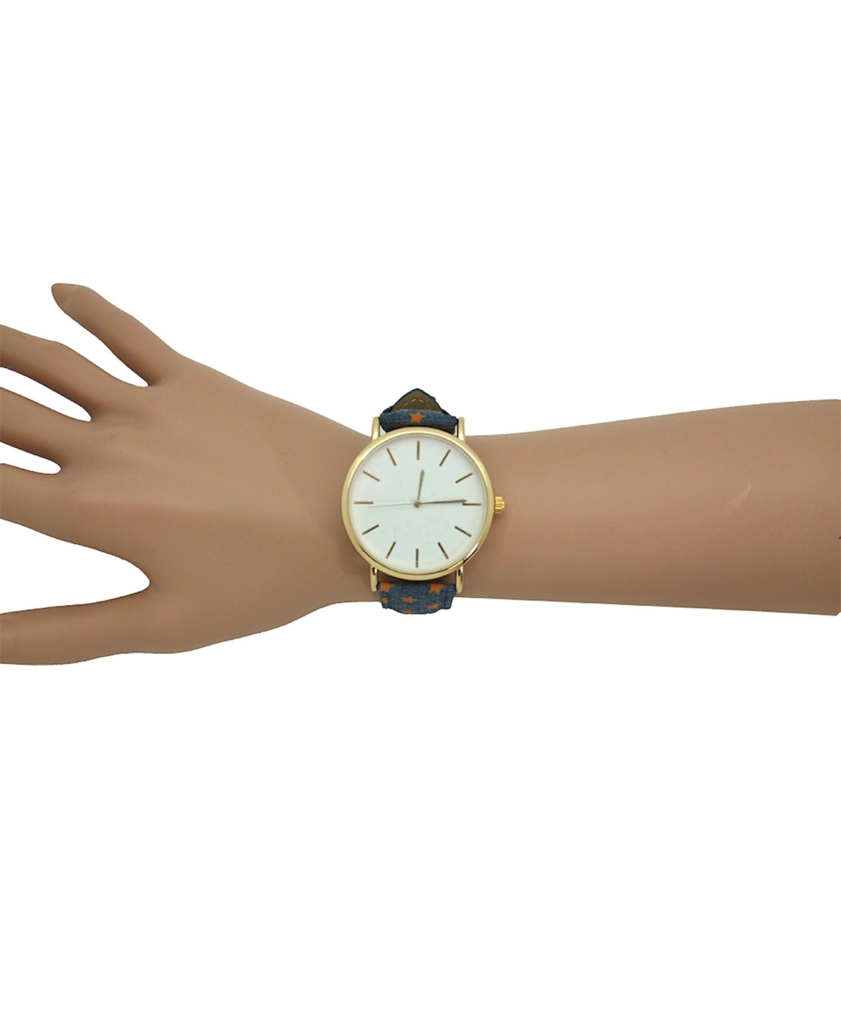 Olivia Pratt Stars Denim Strap Watch