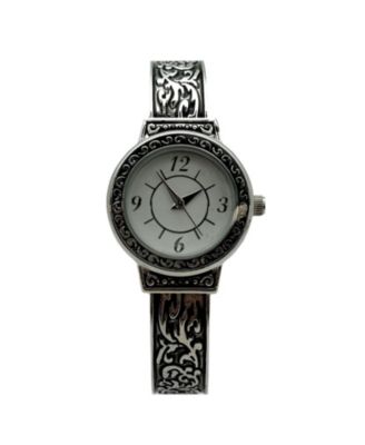 Antique Style Elegant Cuff Women Watch, Silver