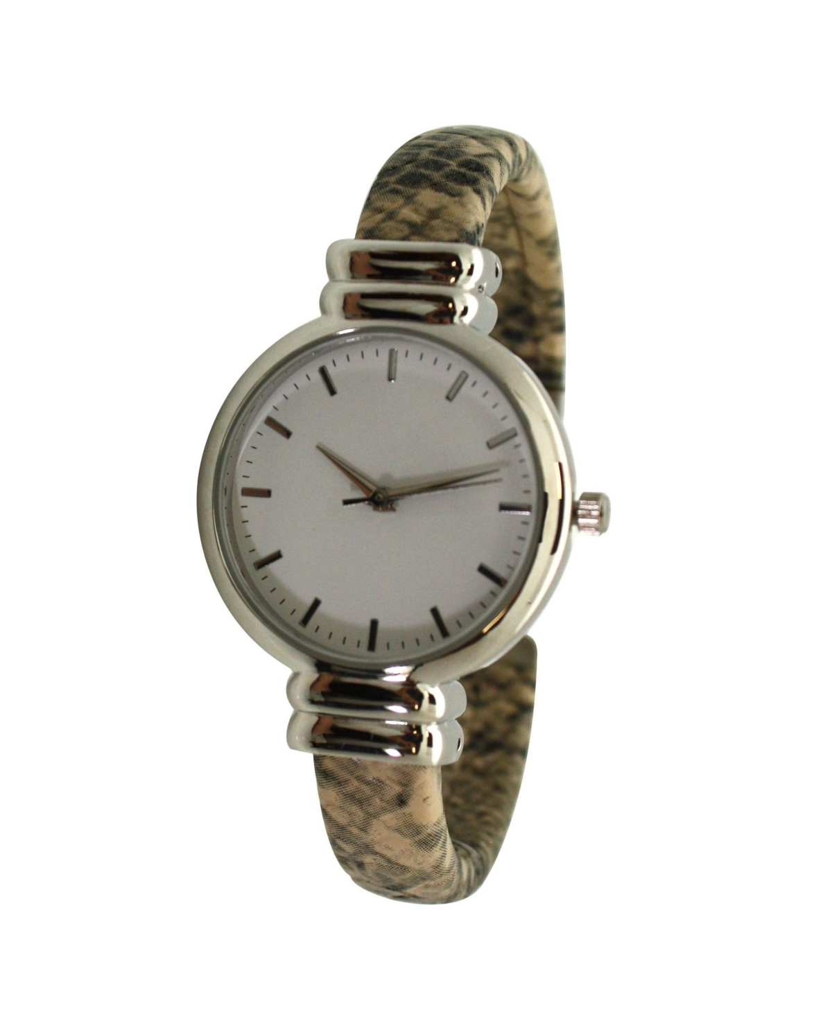 Olivia Pratt Beige Faux Snake Skin Bangle Women Watch