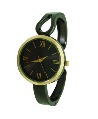Gunmetal Gold Olivia Pratt Shape Every Day Two Tone Metal Bangle Watch