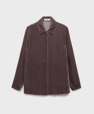 Women's Silk Velvet Pajama Shirt