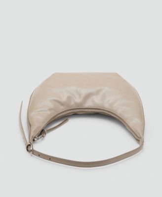 Women's Pebbled Effect Medium Oval Bag