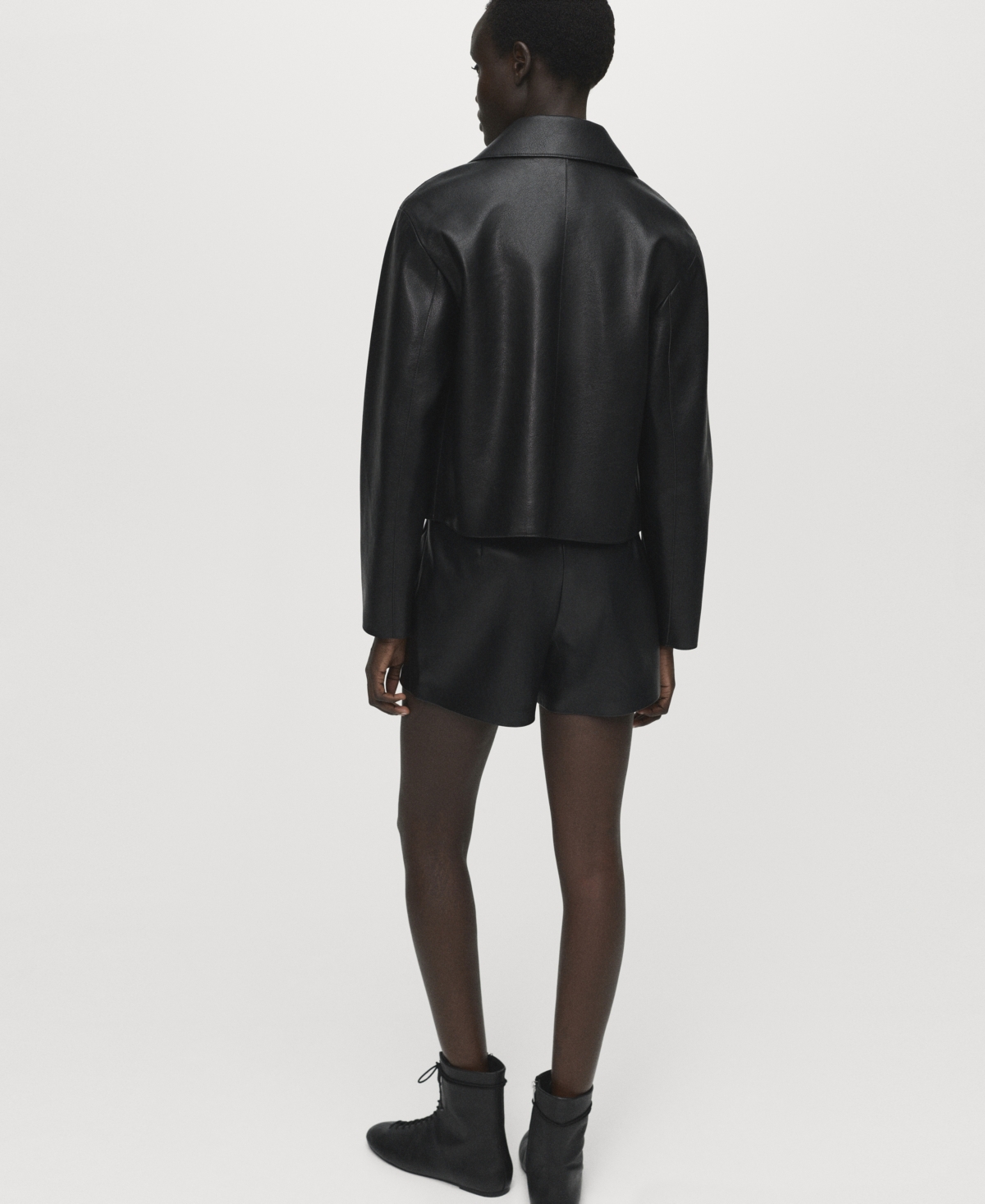 Mango Women's Leather-Effect Skort