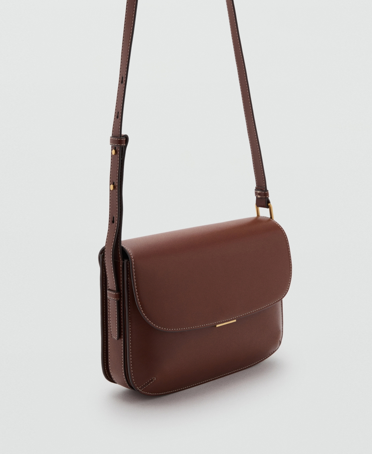 Mango Women's Flap Crossbody Bag In Brown