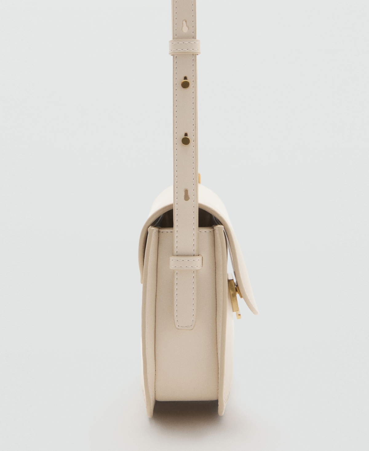 Mango Women's Flap Crossbody Bag In White