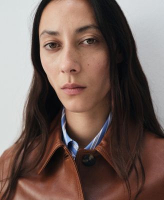 Women's Selection Leather Bomber Jacket