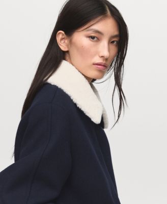 Women's Borg Collar Wool Blend Jacket