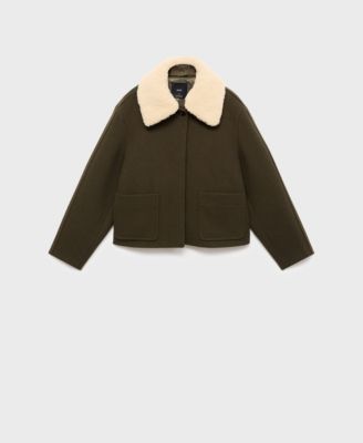 Women's Borg Collar Wool Blend Jacket