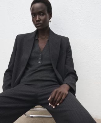 Women's Shirt Collar Fine-Knit Sweater