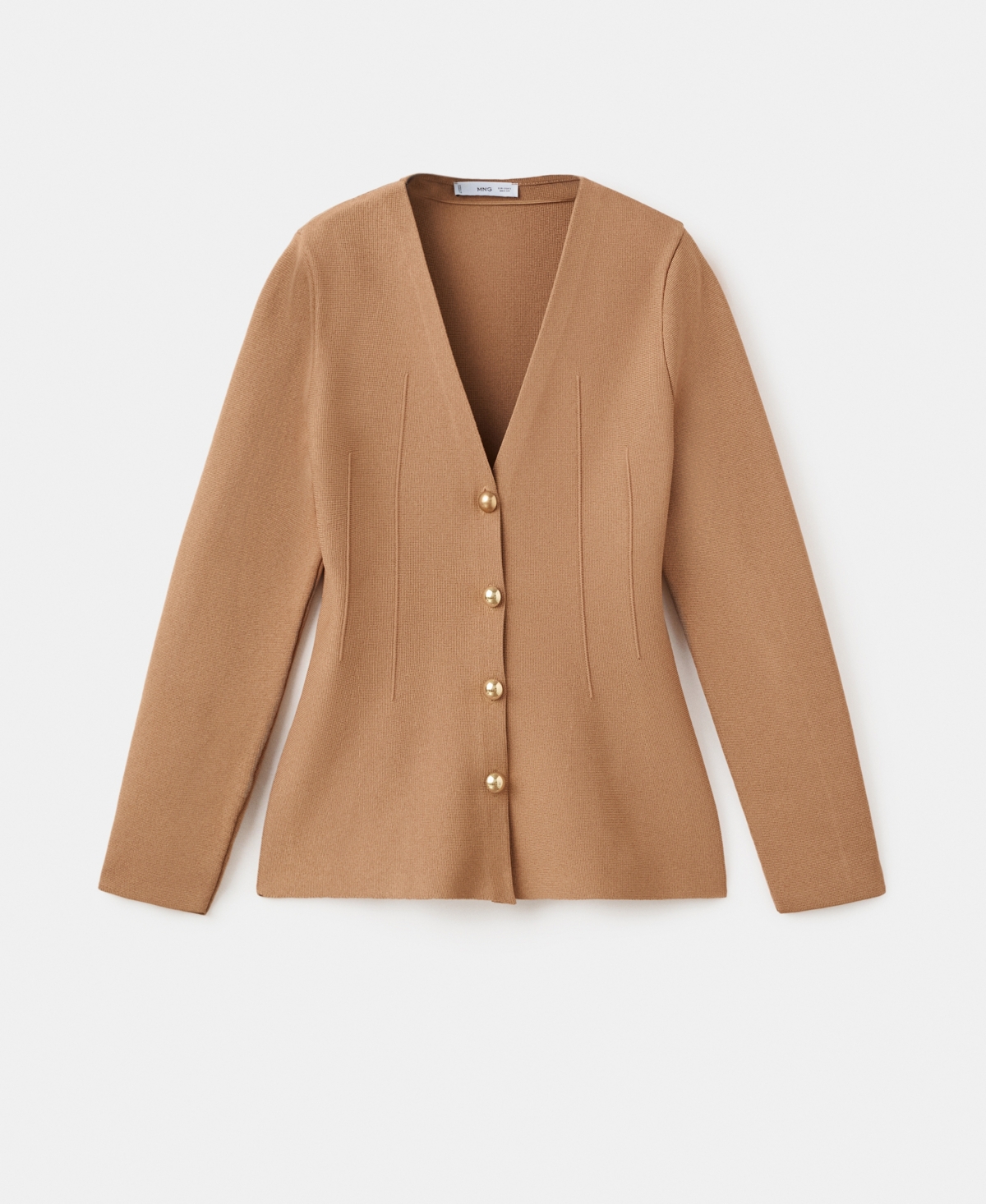 Mango Women's Fitted Knitted Buttons Jacket