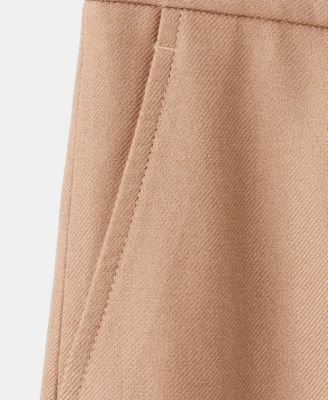 Women's Straight Wool-Blend Suit Pants