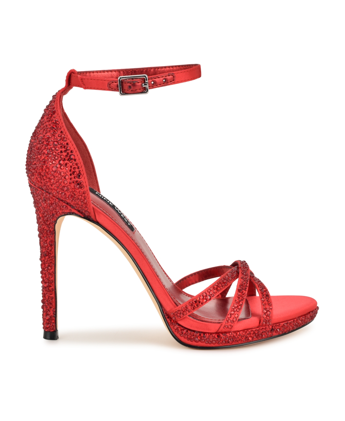 Nine West Women's Lartay Embellished Strappy Stiletto Dress Sandals In Animal Print