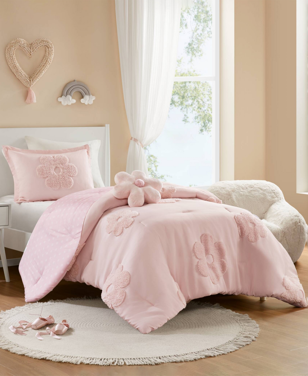 Intelligent Design Gracie Floral Reversible 3-pc. Comforter Set, Twin In Pink