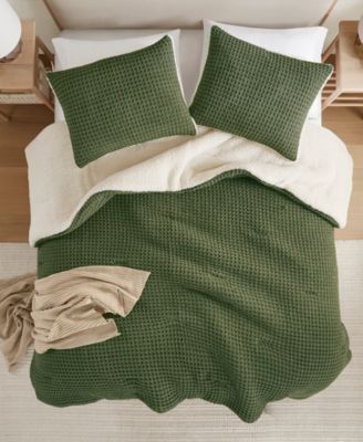 	Textured Knit Chenille 3-Pc. Comforter Set, Full/Queen