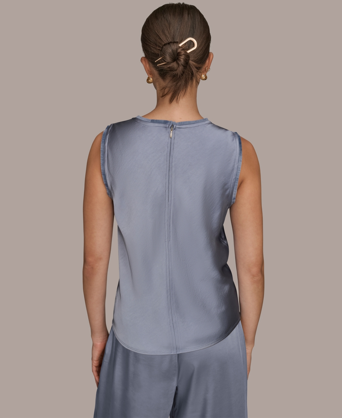 Donna Karan Weekend Women's Sleeveless Tank Top In Gray