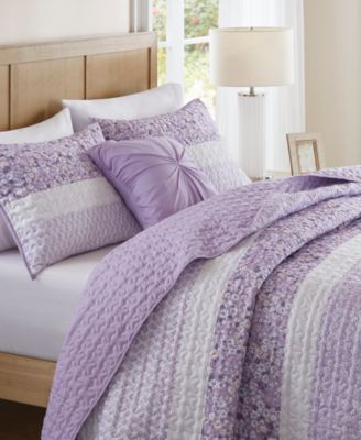 Caralie Seersucker 4-Pc. Quilt Set, Full/Queen