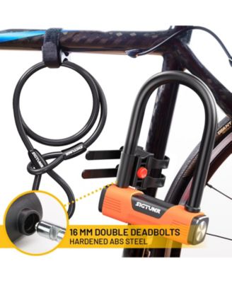 Bike U Lock Heavy Duty Anti Theft with Cable and Mounting Bracket