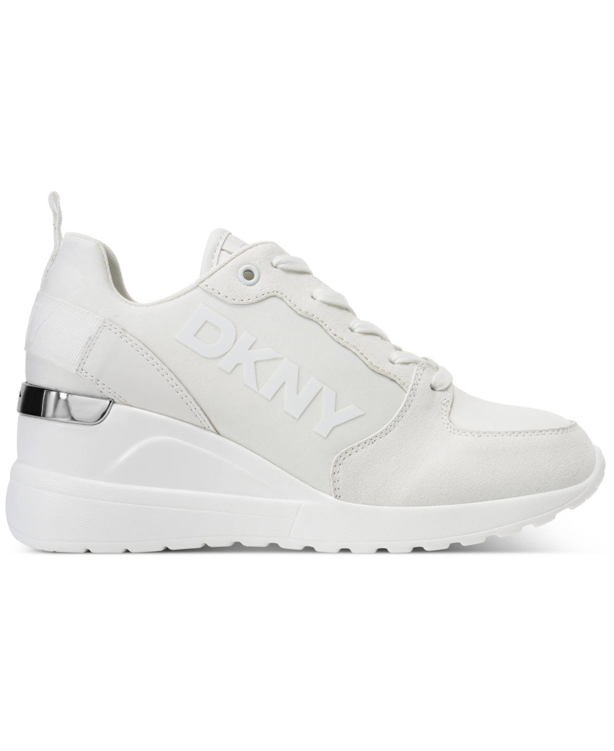 Dkny Women's Cait Wedge Sneaker In White
