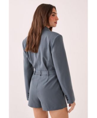 Women's Tailored Button Detail Romper